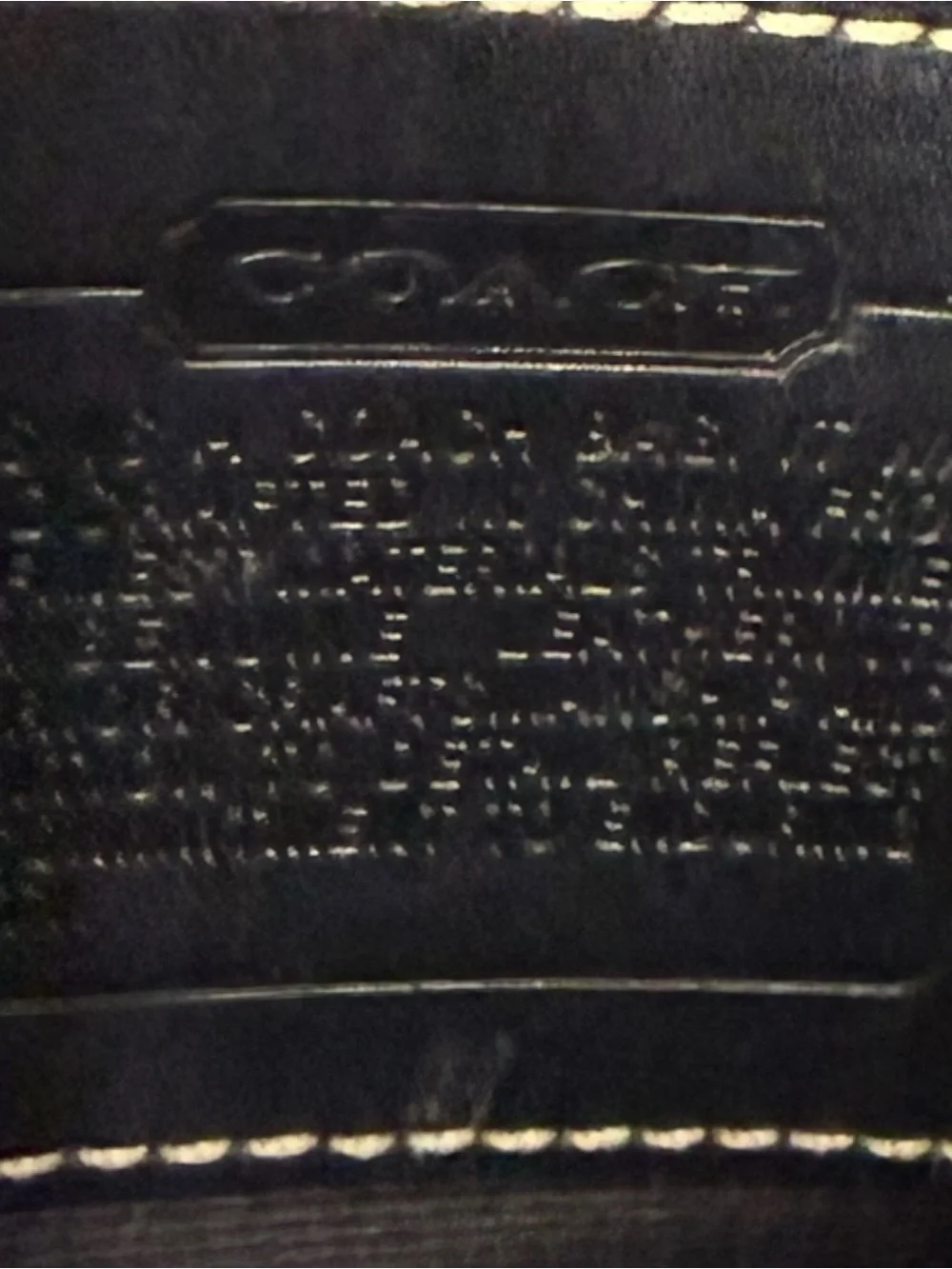 Coach Gray and Black Signature Crossbody Bag